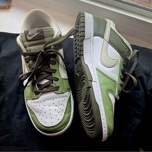 Nike Olive and White Athletic Shoes
